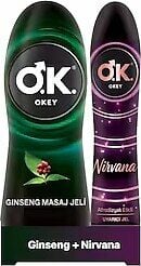 Okey Ginseng Jel 200 Ml + Okey Nirvana Uyarıcı Jel 100ml
