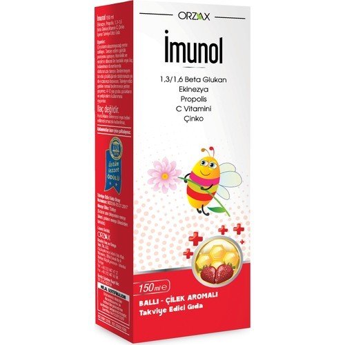 Orzax İmunol Ballı Çilekli Şurup 150ml