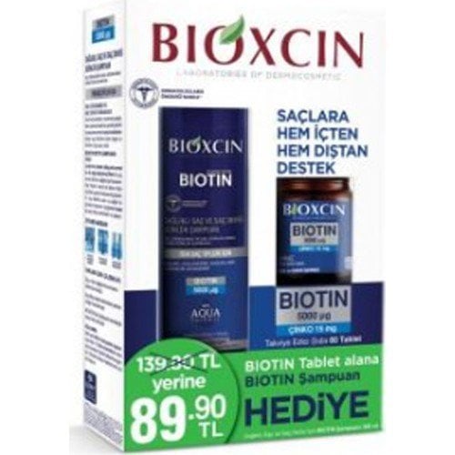 Bioxcin Biotin 5000 Mcg 60 Tablet + Biotin Şampuan 300 ml