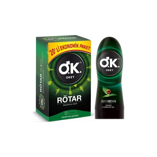 Okey Rötar 20'li + Ginseng jel 200 ml