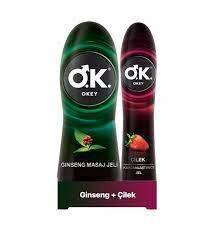 Okey Çilek Kayganlaştırıcı Jel 100 ml + Ginseng Jel 200 ml