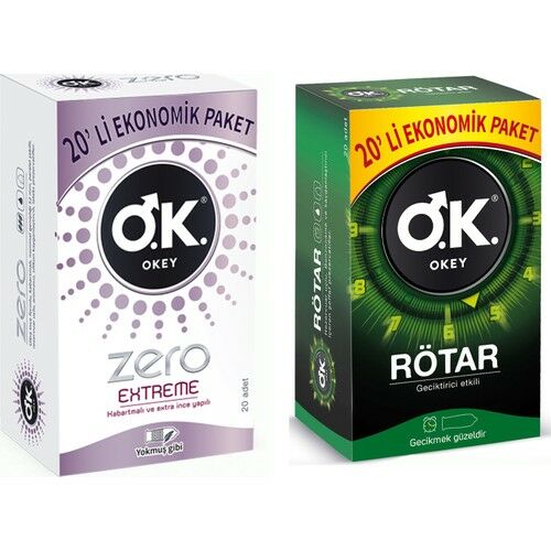 Okey Zero Extreme 20'li + Rötar 20'li Fırsat Paketi