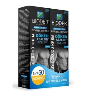Bioder Tüy Dökücü Krem Erkeklere Özel 100 ml x 2 Adet
